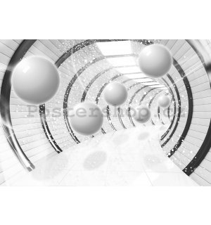 Fototapeta vliesová: Sféry v tunelu - 254x184 cm