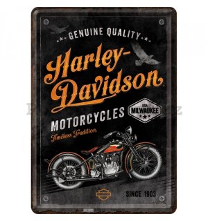 Plechová pohlednice - Harley-Davidson Timeless Tradition