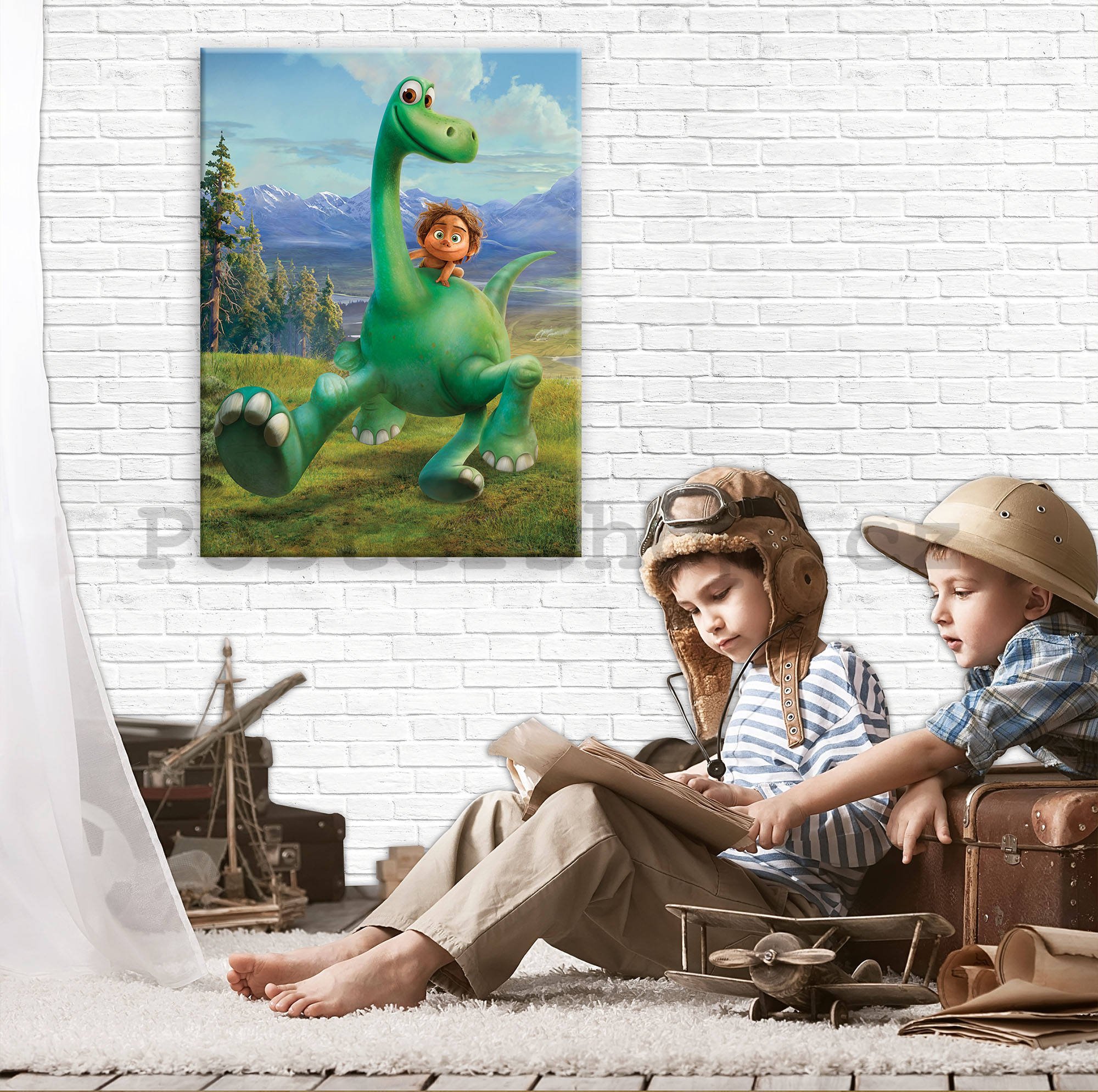 Obraz na plátně: Hodný dinosaur (2) - 75x100 cm