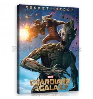 Obraz na plátně: Guardians of The Galaxy Rocket & Groot - 60x80 cm