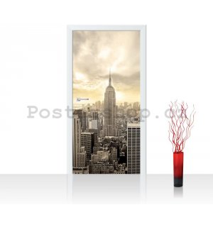 Fototapeta samolepící: Manhattan (sépiový odstín) - 100x211 cm