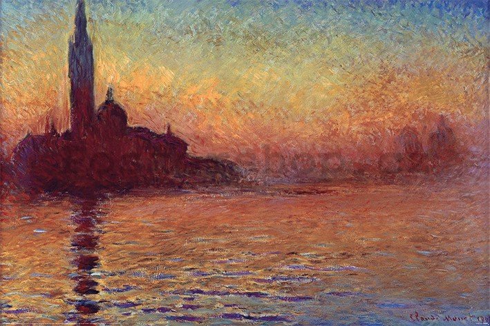 Plakát - Claude Monet, San Giorgio Maggiore at Dusk