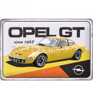 Plechová cedule: Opel GT (since 1968) - 30x20 cm