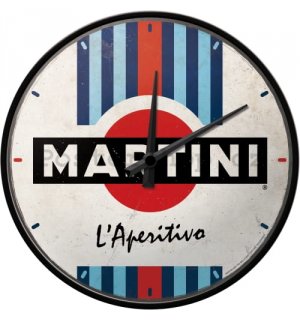 Nástěnné hodiny - Martini (L'Aperitivo Racing Stripes)