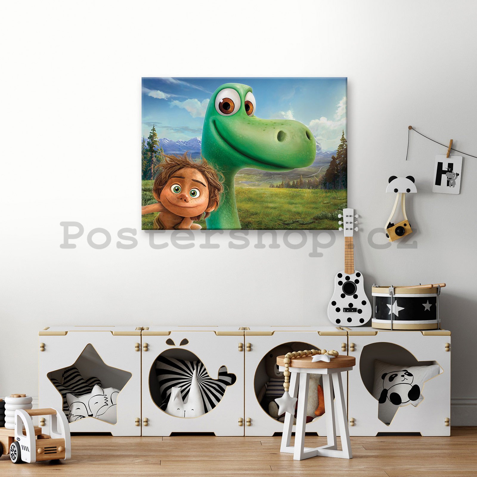 Obraz na plátně: Hodný dinosaur (Spot & Arlo) - 80x60 cm
