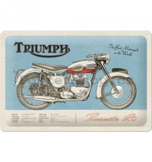 Plechová cedule: Triumph Bonneville - 30x20 cm