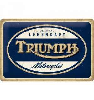 Plechová cedule: Triumph (Legendary Motorcycles) - 30x20 cm