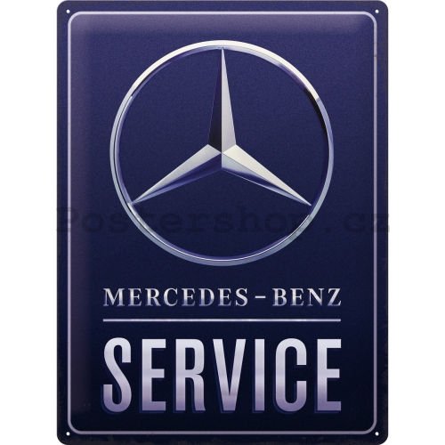 Plechová cedule: Mercedes-Benz Service - 30x40 cm