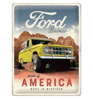 Plechová cedule: Ford Bronco (Pride of America) - 30x40 cm