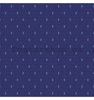 Vinylová omyvatelná tapeta ozdobná kostka modrá na tmavém podkladu