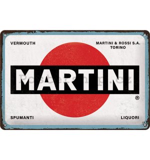 Plechová cedule: Martini (Logo White) - 30x20 cm