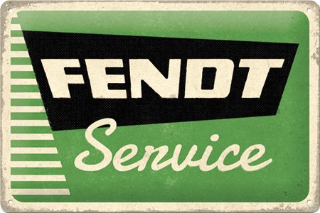 Plechová cedule: Fendt Service - 30x20 cm