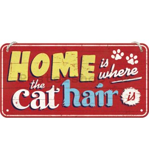 Závěsná cedule: Cat Hair - 20x10 cm