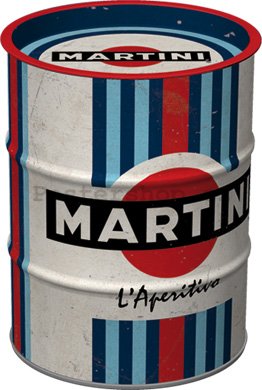 Plechová kasička barel: Martini