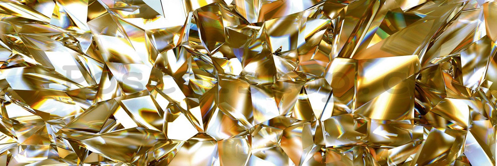 Samolepící omyvatelná tapeta za kuchyňskou linku - Zlaté krystaly, 180x60 cm