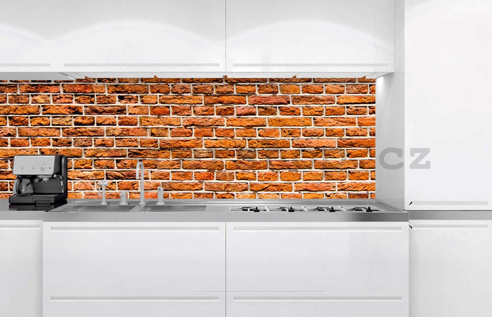 Samolepící omyvatelná tapeta za kuchyňskou linku - Cihlová zeď, 180x60 cm