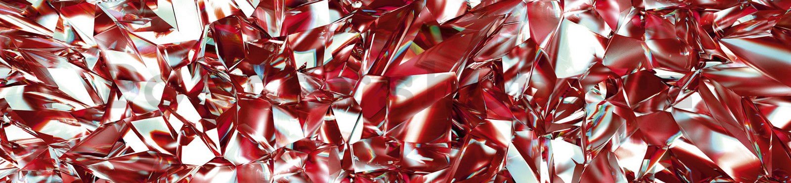 Samolepící omyvatelná tapeta za kuchyňskou linku - Červené krystaly, 260x60 cm