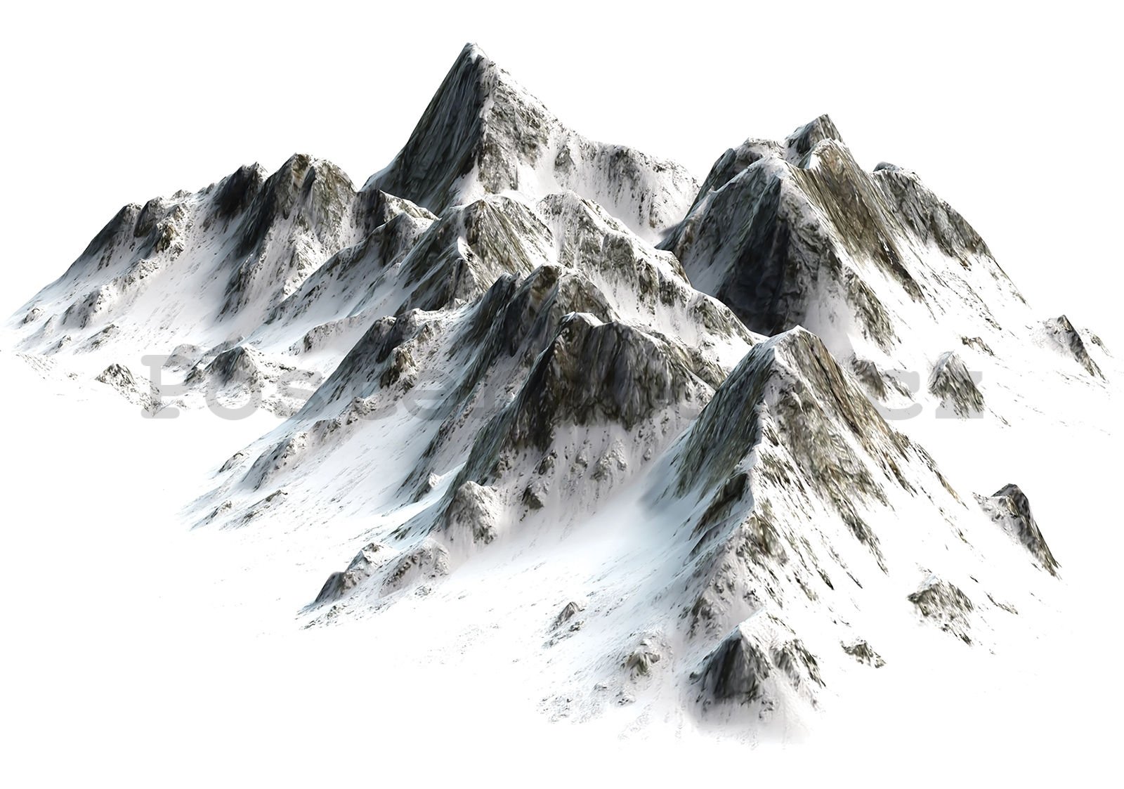 Fototapeta vliesová: Zasněžené hory - 416x254 cm