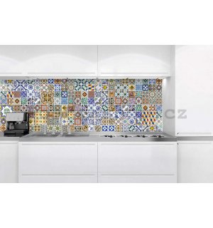 Samolepící omyvatelná tapeta za kuchyňskou linku - Portugalské dlaždice, 180x60 cm