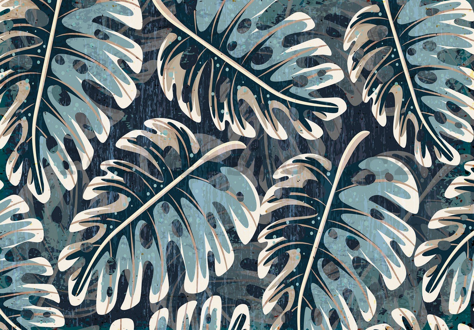 Fototapeta vliesová: Malované listí - 254x184 cm