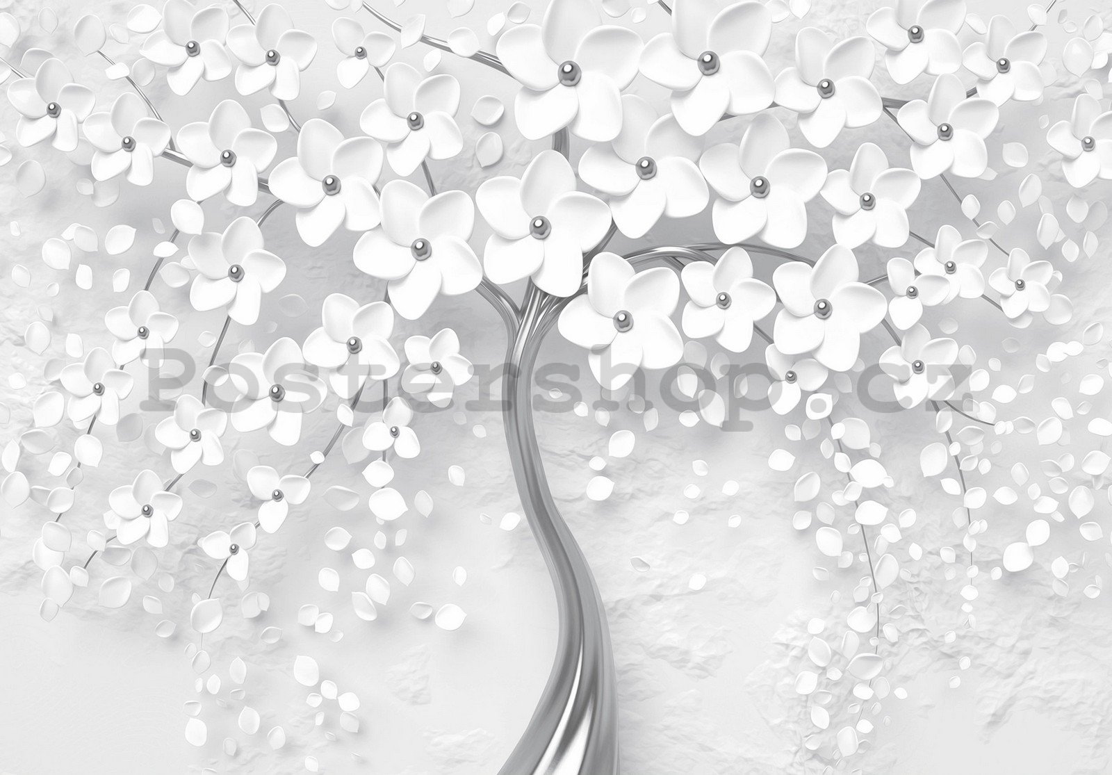 Fototapeta vliesová: Bílý Orakei (strom) - 254x184 cm