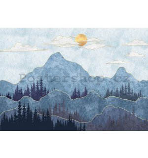 Fototapeta vliesová: Modré hory - 416x254 cm