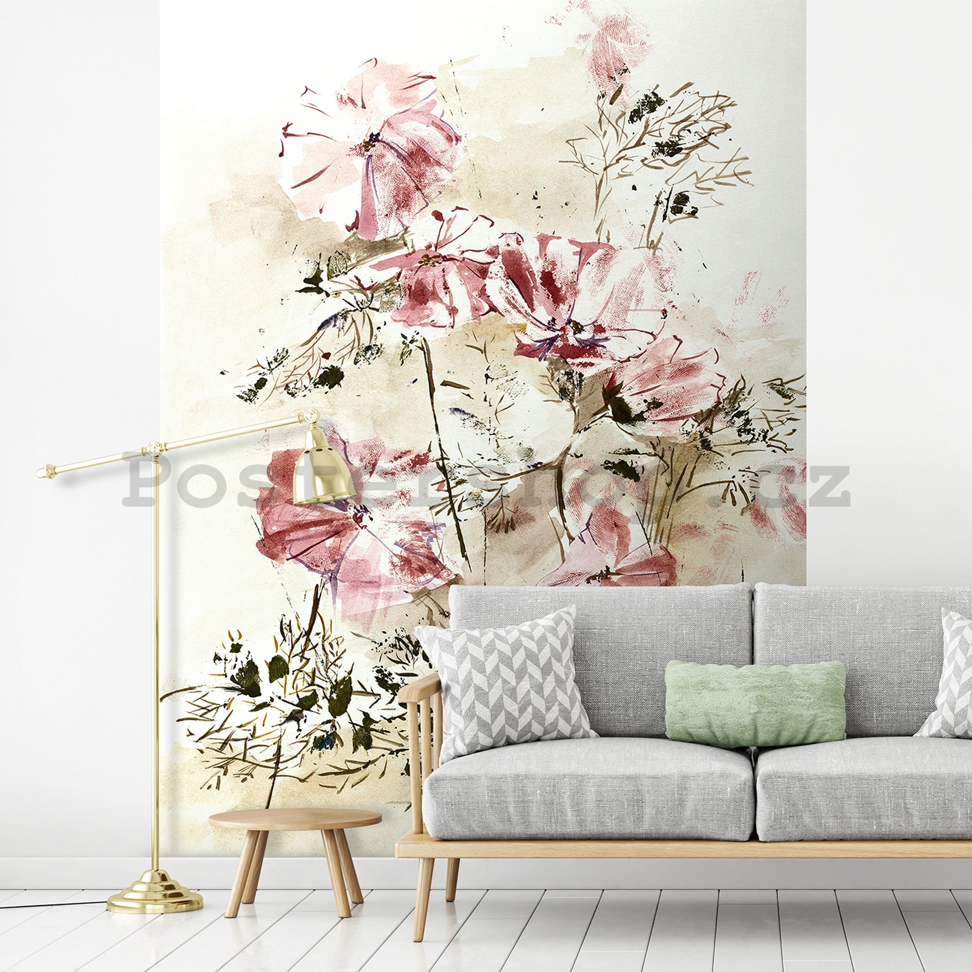 Fototapeta vliesová: Květinová malba (1) - 184x254 cm