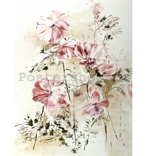 Fototapeta vliesová: Květinová malba (1) - 206x275 cm