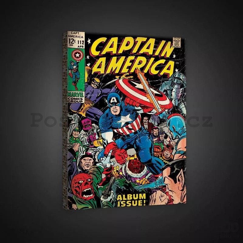 Obraz na plátně: Captain America (comics) - 40x60 cm