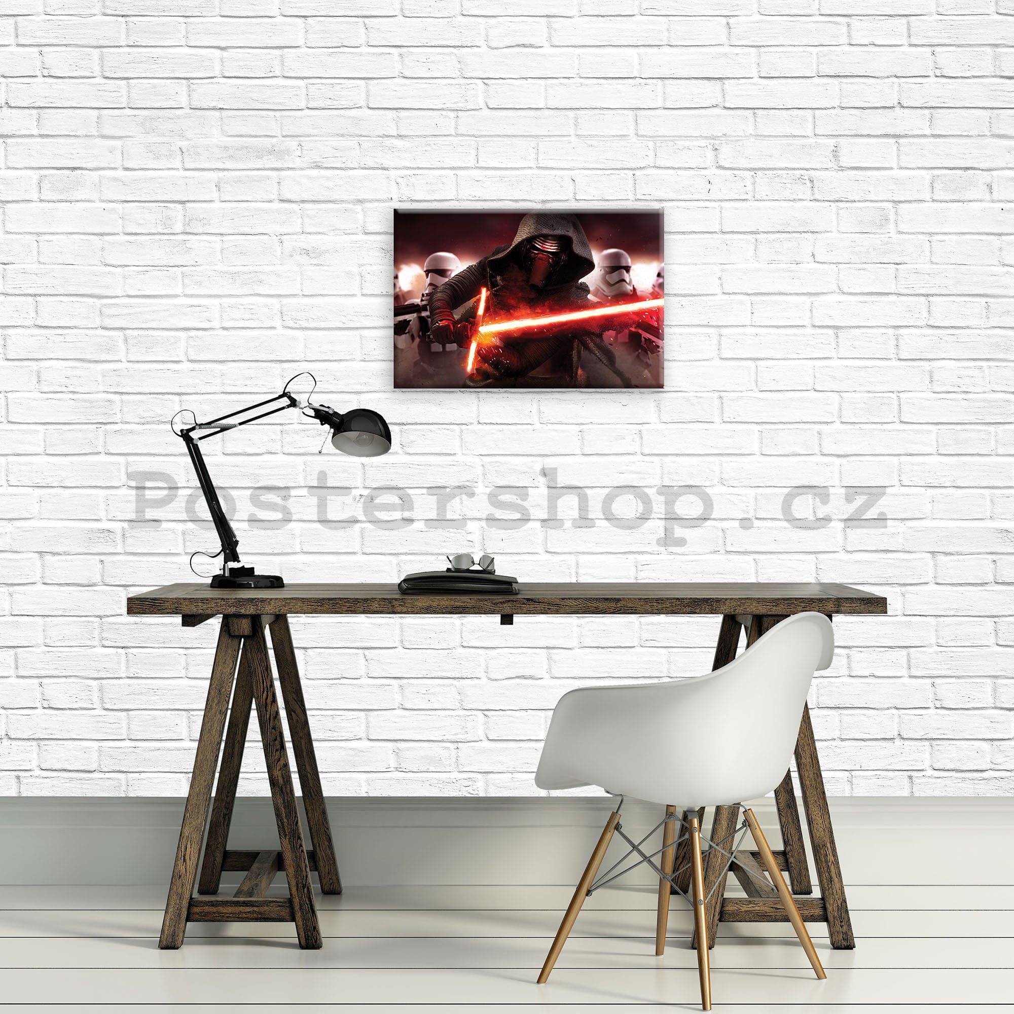 Obraz na plátně: Star Wars Kylo Ren's Lightsaber - 60x40 cm