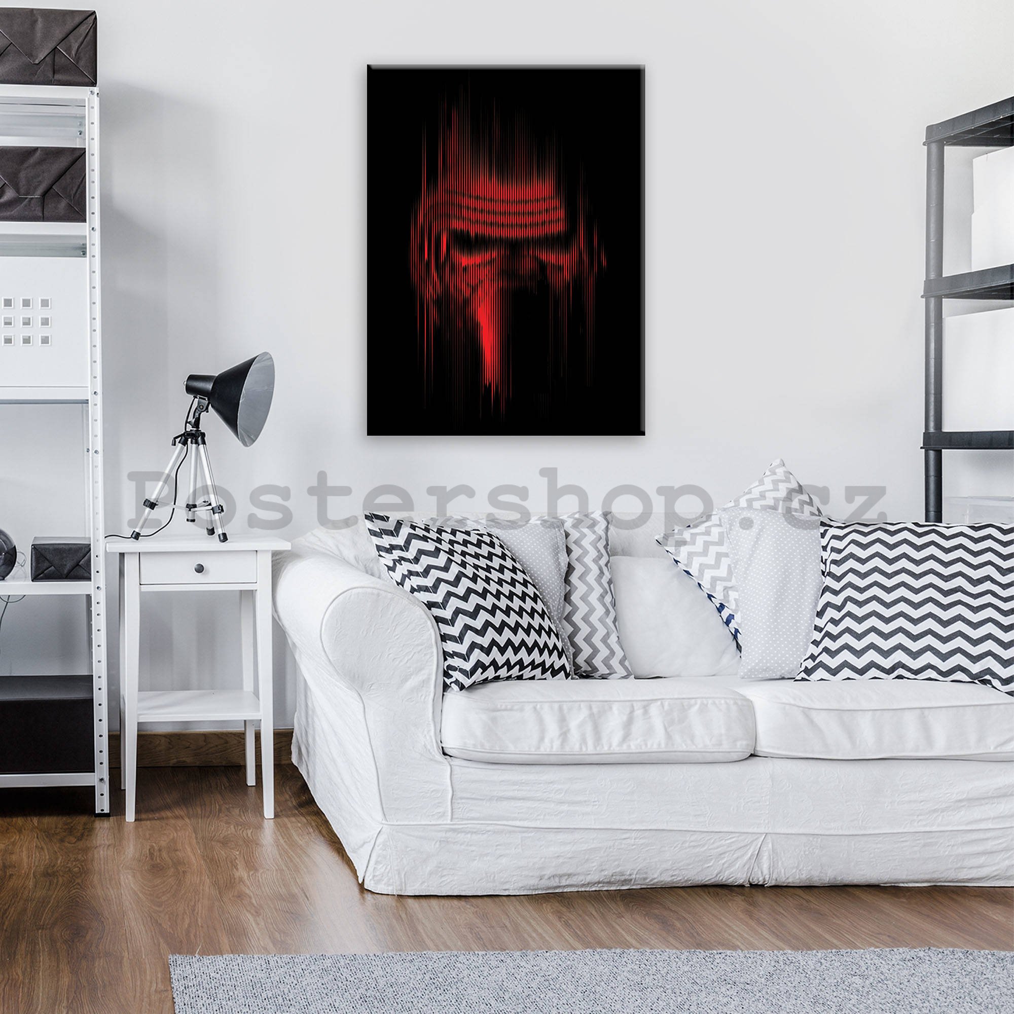 Obraz na plátně: Star Wars Kylo Ren (helma) - 40x60 cm