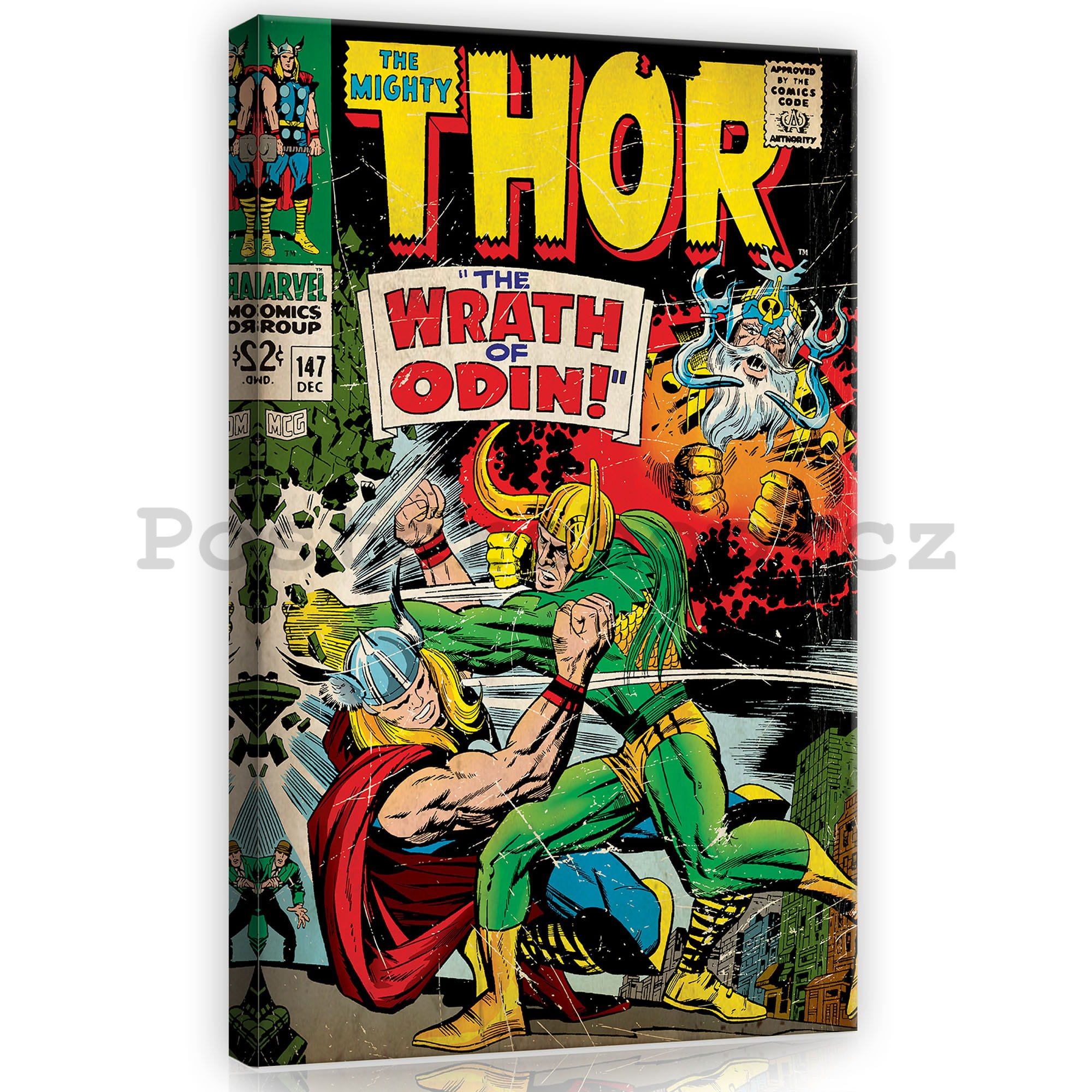 Obraz na plátně: Thor (Wrath of Odin) - 40x60 cm