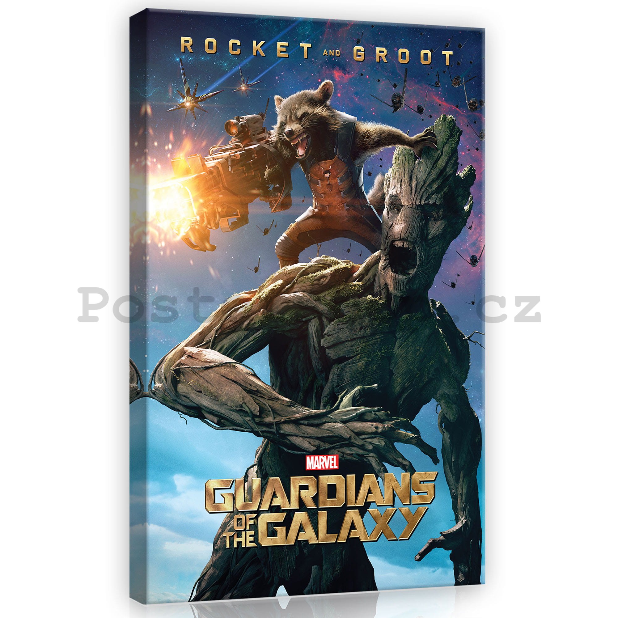 Obraz na plátně: Guardians of The Galaxy Rocket & Groot - 40x60 cm