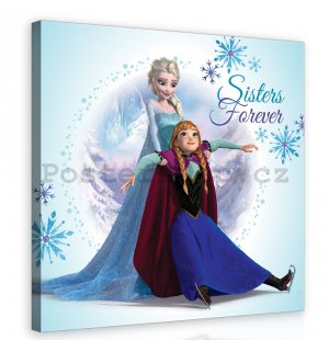 Obraz na plátně: Frozen (Sisters Forever) - 80x80 cm
