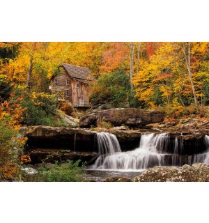Plakát: Podzimní mlýn (Glade Creek Grist Mill)