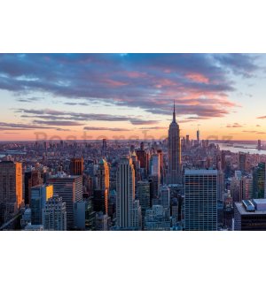 Plakát: Pohled na večerní Manhattan