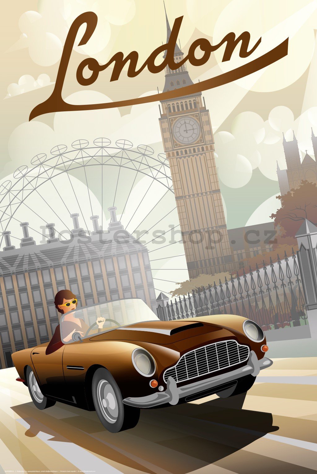 Plakát: London (Art Deco)