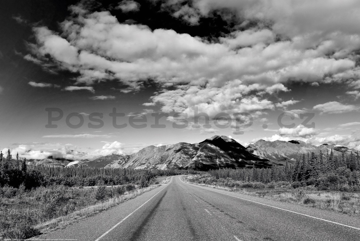 Plakát: Alaska Highway (černobílá)
