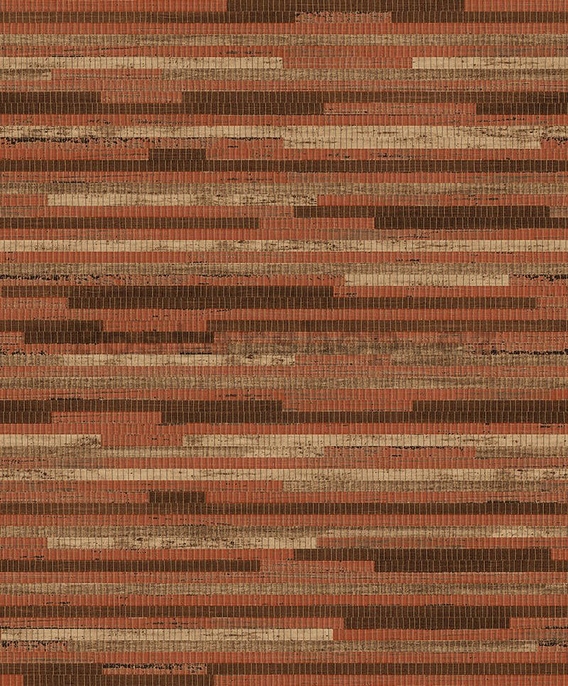 Vinylová omyvatelná tapeta dřevěné obklady hnědo-oranžové