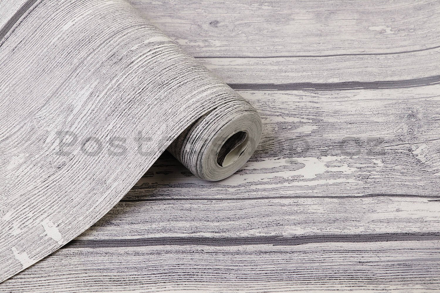 Vinylová omyvatelná tapeta dřevo šedý melír