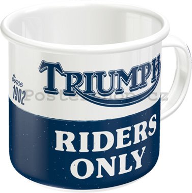 Plechový hrnek - Triumph Riders Only