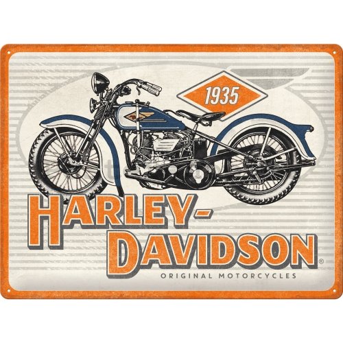 Plechová cedule: Harley-Davidson 1935 - 40x30 cm