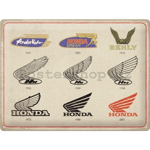 Plechová cedule: Honda (Logo Evolution) - 40x30 cm