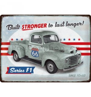Plechová cedule: Ford (F1 Built Stronger Since 1948) - 40x30 cm