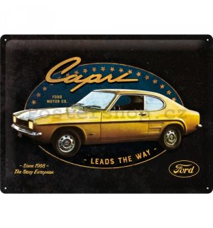 Plechová cedule: Ford (Capri Leads the Way) - 40x30 cm