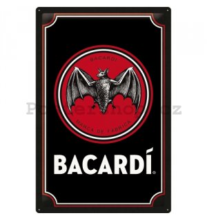 Plechová cedule: Bacardi (Logo Black)