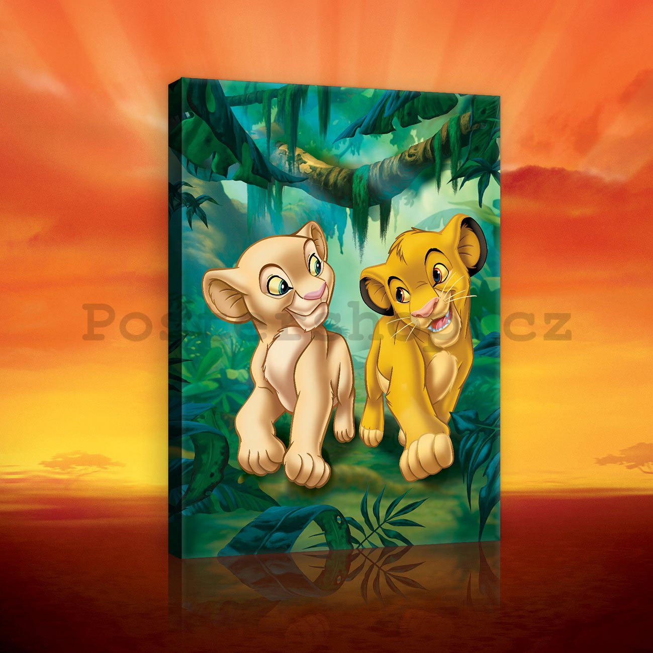 Obraz na plátně: Lví Král (Mufasa a Nala) - 40x60 cm