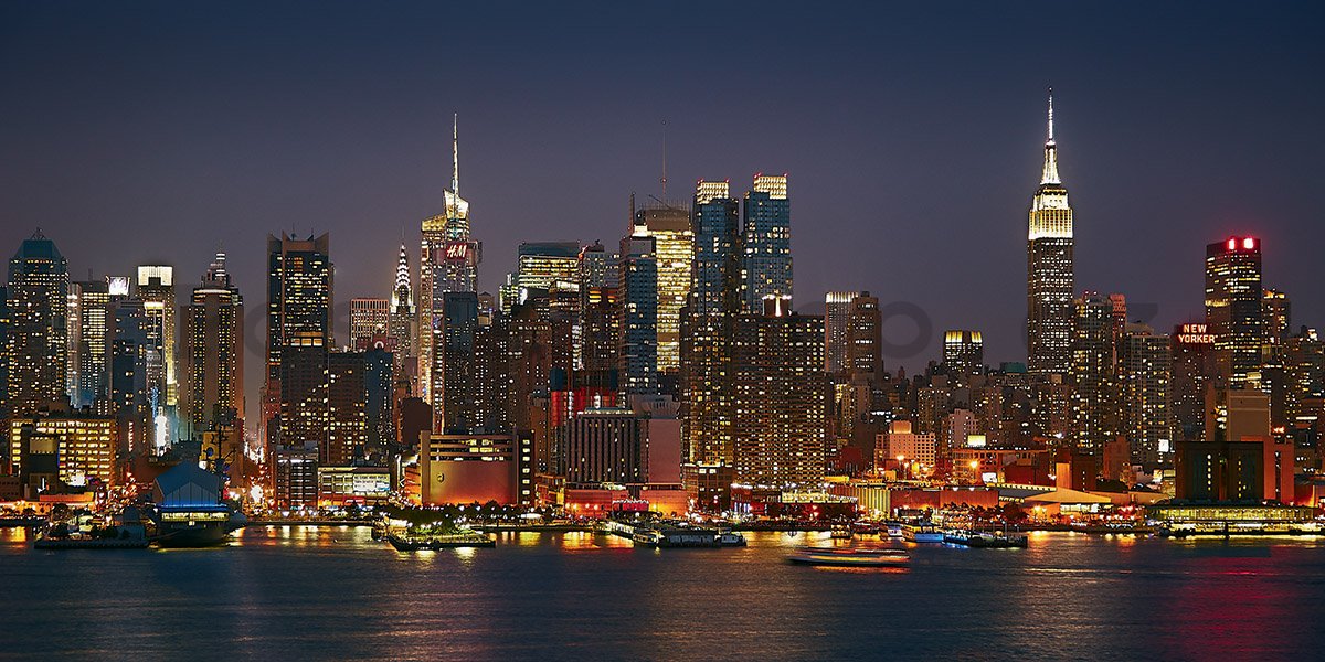 Fototapeta vliesová: Půlnoční New York - 368x184 cm
