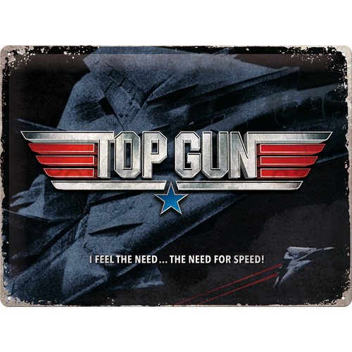 Plechová cedule: Top Gun The Need for Speed - 40x30 cm