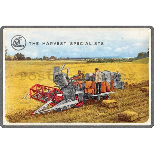 Plechová cedule: Claas The Harvest Specialists - 30x20 cm